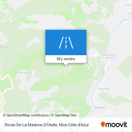 Route De La Madone D'Utelle plan