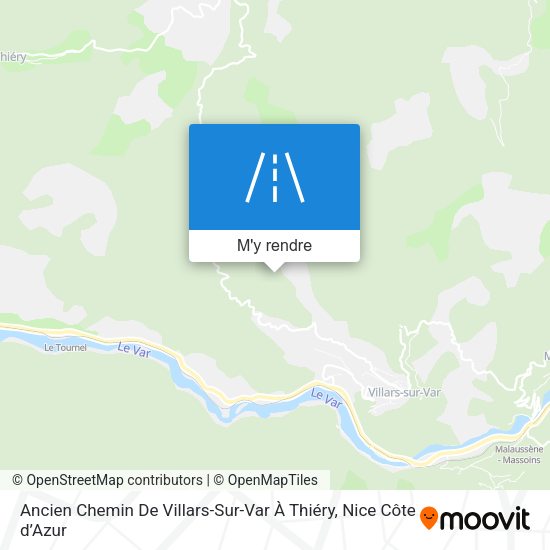 Ancien Chemin De Villars-Sur-Var À Thiéry plan