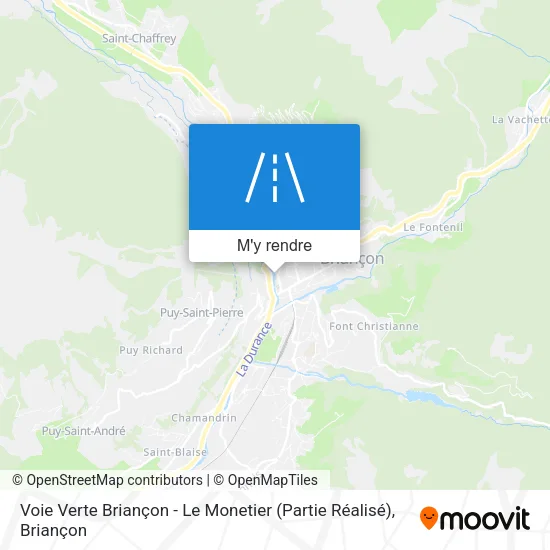 Voie Verte Briançon - Le Monetier (Partie Réalisé) plan