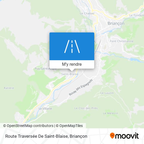 Route Traversée De Saint-Blaise plan