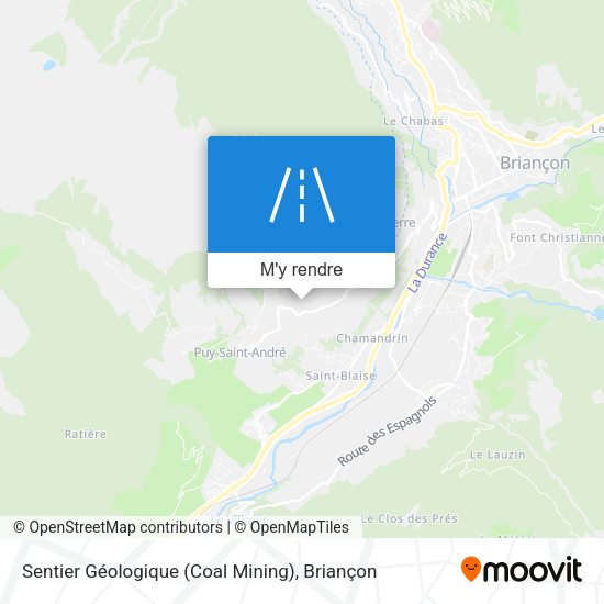 Sentier Géologique (Coal Mining) plan