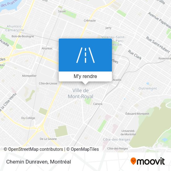Chemin Dunraven plan