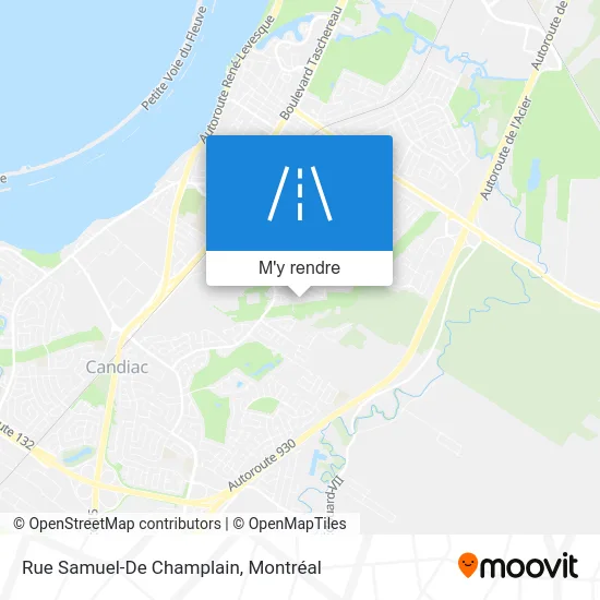 Rue Samuel-De Champlain plan