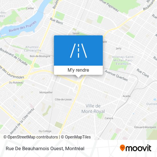 Rue De Beauharnois Ouest plan