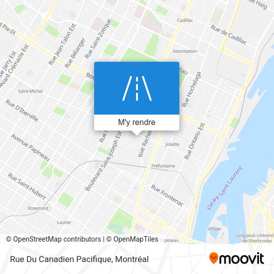 Rue Du Canadien Pacifique plan