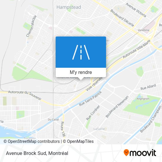 Avenue Brock Sud plan