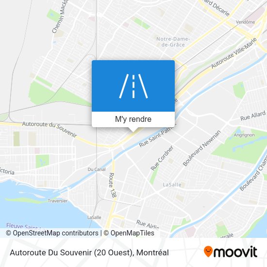Autoroute Du Souvenir (20 Ouest) plan