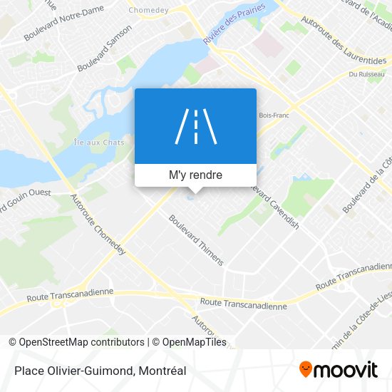 Place Olivier-Guimond plan