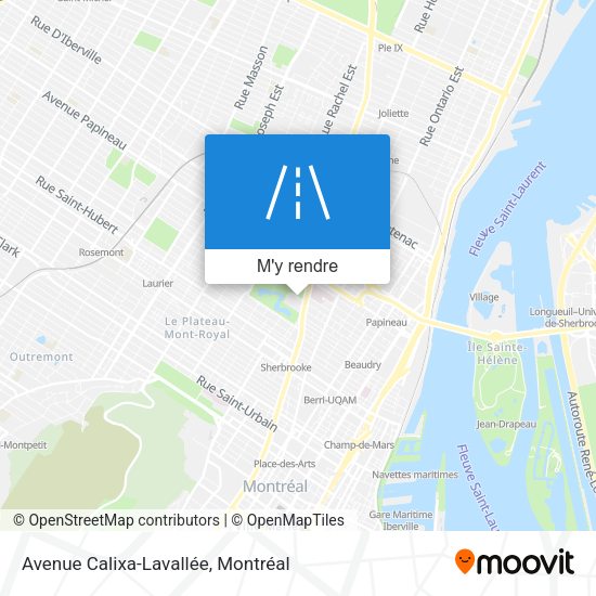 Avenue Calixa-Lavallée plan