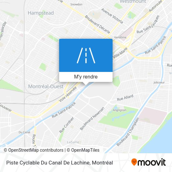 Piste Cyclable Du Canal De Lachine plan