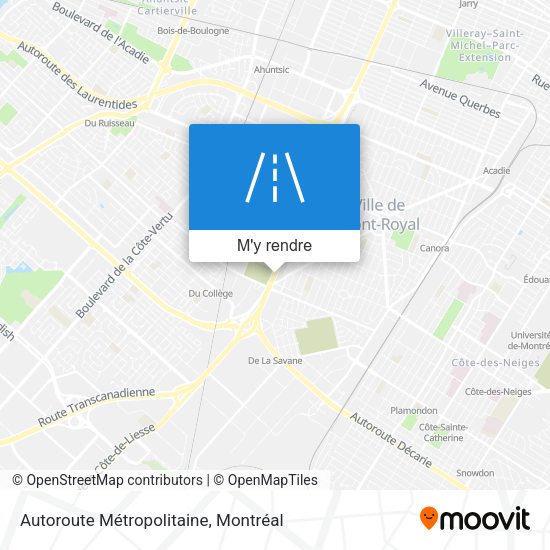 Autoroute Métropolitaine plan