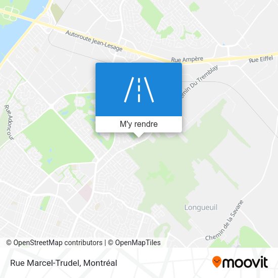 Rue Marcel-Trudel plan