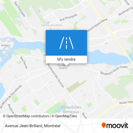 Avenue Jean-Brillant plan