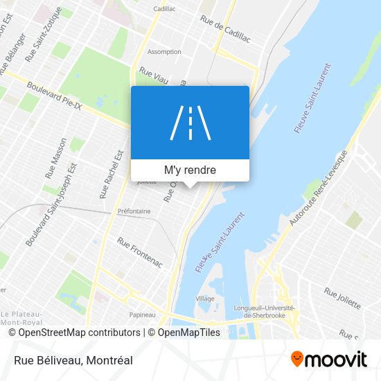 Rue Béliveau plan