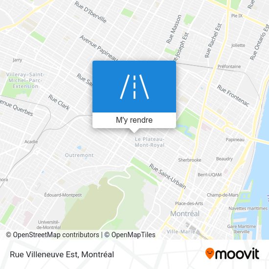 Rue Villeneuve Est plan