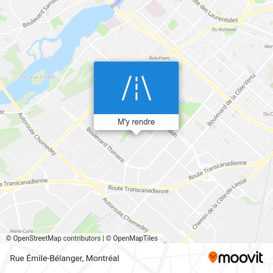 Rue Émile-Bélanger plan