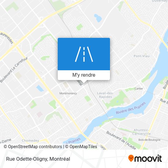 Rue Odette-Oligny plan