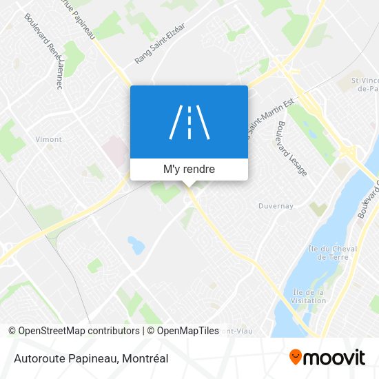 Autoroute Papineau plan
