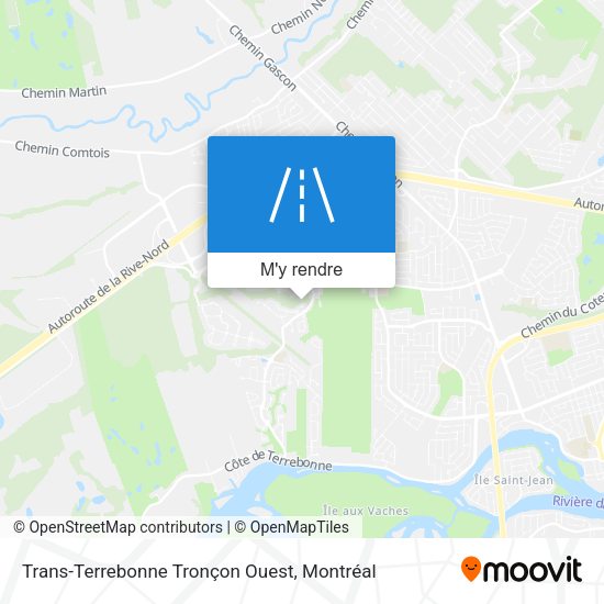 Trans-Terrebonne Tronçon Ouest plan