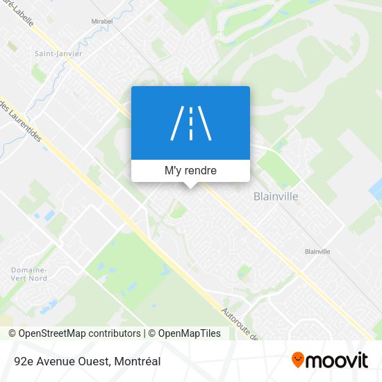 92e Avenue Ouest plan