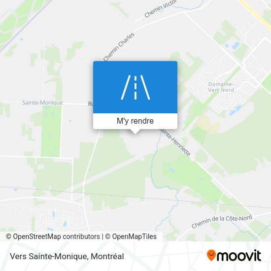 Vers Sainte-Monique plan