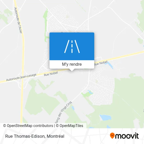 Rue Thomas-Edison plan