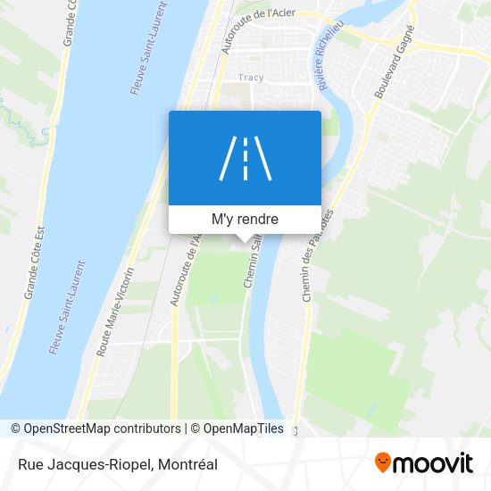 Rue Jacques-Riopel plan