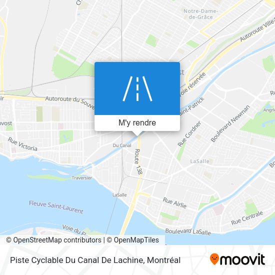 Piste Cyclable Du Canal De Lachine plan