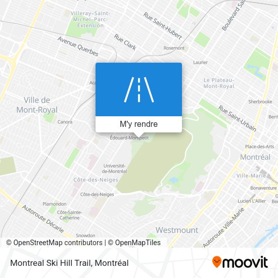 Montreal Ski Hill Trail plan