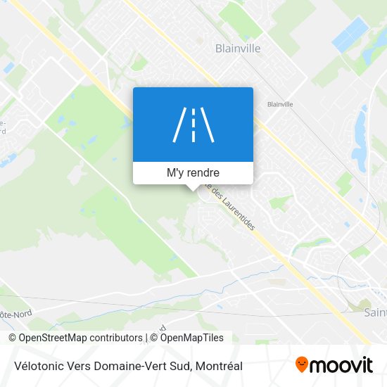 Vélotonic Vers Domaine-Vert Sud plan