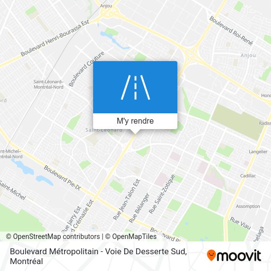Boulevard Métropolitain - Voie De Desserte Sud plan