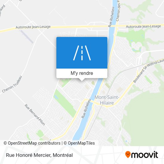 Rue Honoré Mercier plan