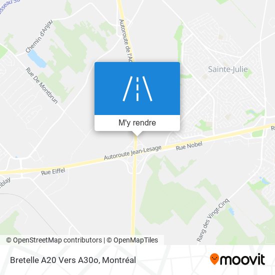 Bretelle A20 Vers A30o plan