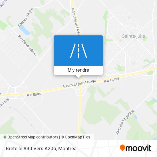 Bretelle A30 Vers A20o plan