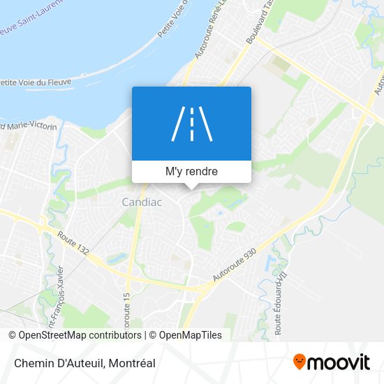 Chemin D'Auteuil plan