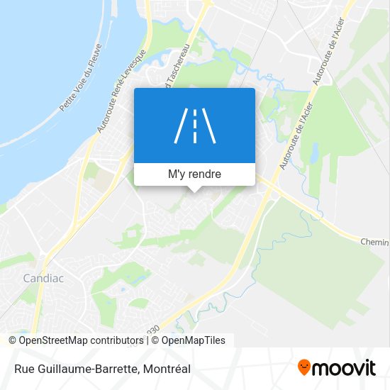 Rue Guillaume-Barrette plan