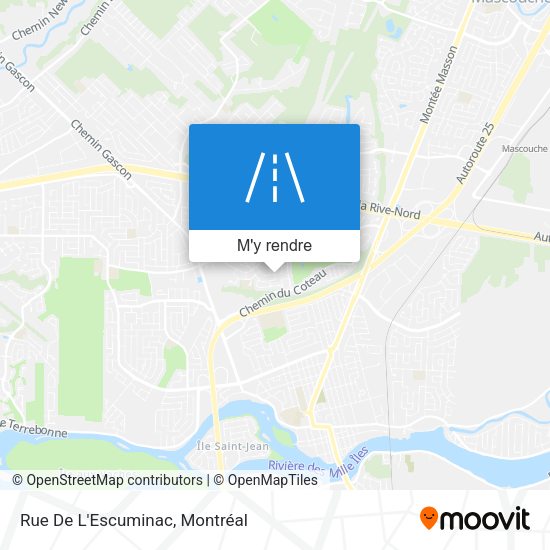 Rue De L'Escuminac plan