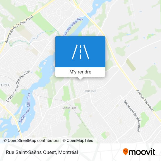 Rue Saint-Saëns Ouest plan