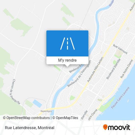 Rue Latendresse plan