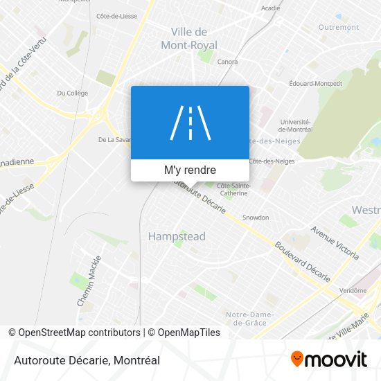 Autoroute Décarie plan