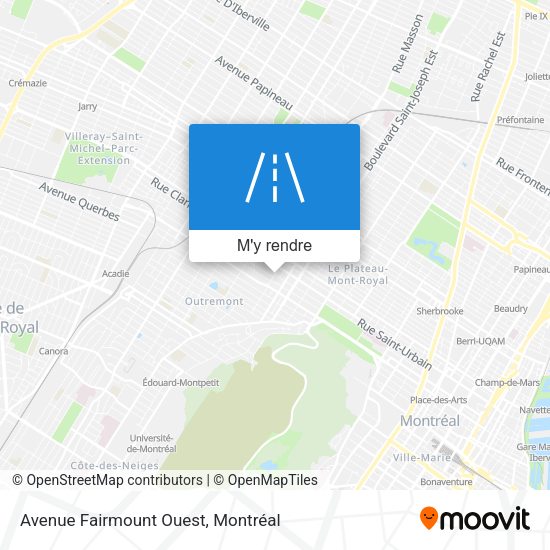 Avenue Fairmount Ouest plan