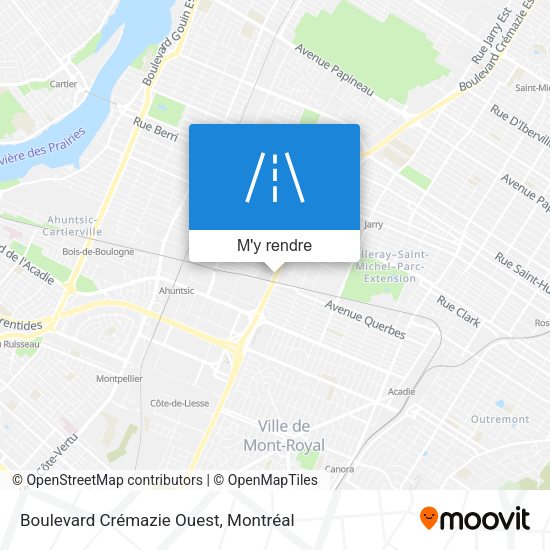 Boulevard Crémazie Ouest plan