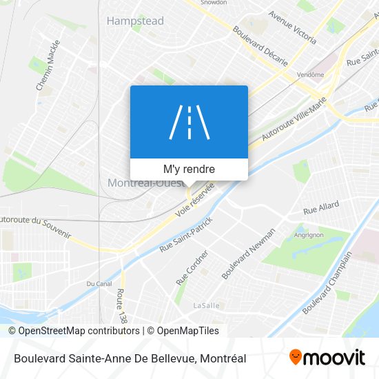 Boulevard Sainte-Anne De Bellevue plan