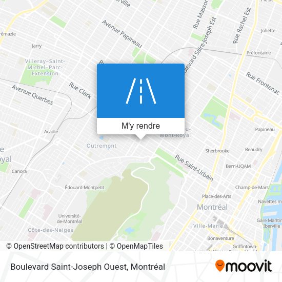 Boulevard Saint-Joseph Ouest plan