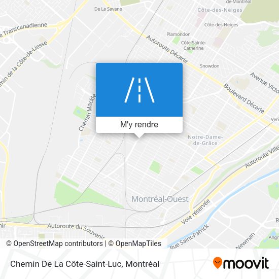 Chemin De La Côte-Saint-Luc plan
