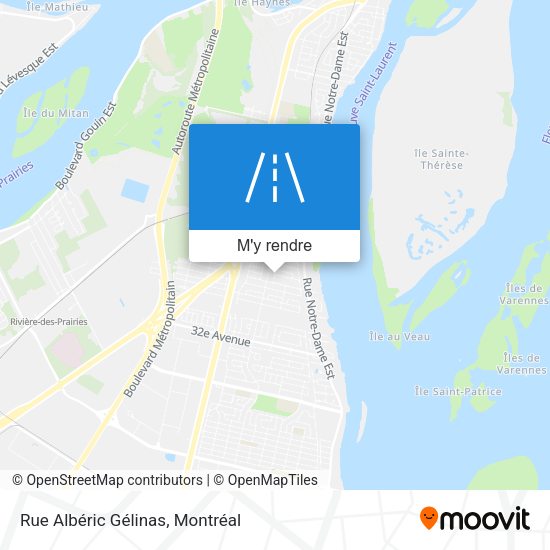 Rue Albéric Gélinas plan