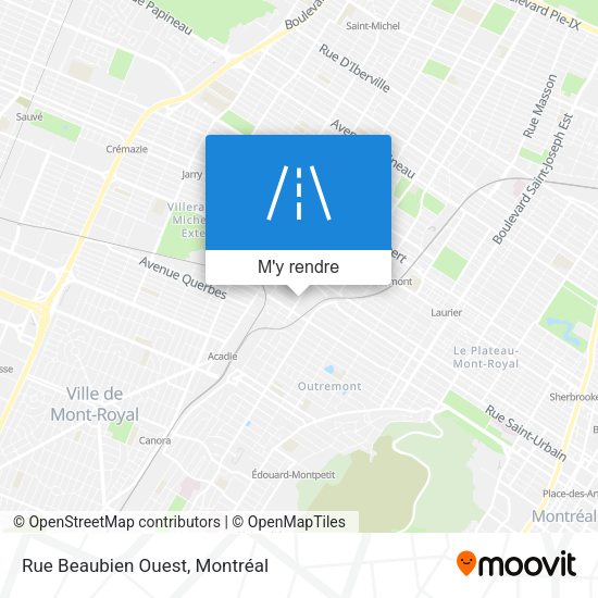 Rue Beaubien Ouest plan