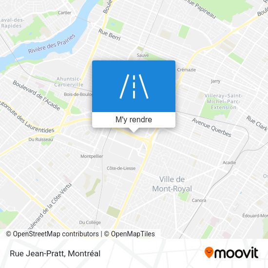 Rue Jean-Pratt plan
