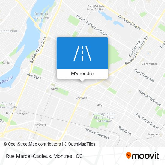 Rue Marcel-Cadieux plan