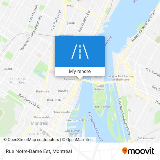 Rue Notre-Dame Est plan